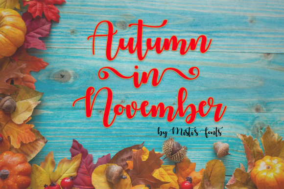 Autumn in November: A Warm, Elegant Script Font for Brand Identity