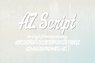 AZ Script: A Rough-Edged Script Font for Authentic Handmade Designs