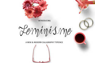Feminisme: A Modern Calligraphy Typeface for Handmade Creators