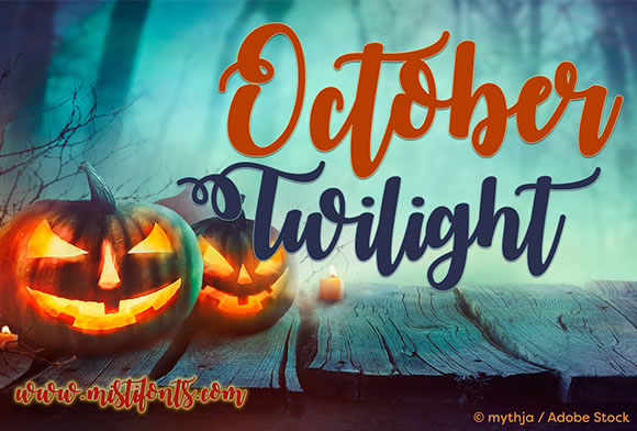 October Twilight Font: Elegant Script for Handmade Labels & Printables