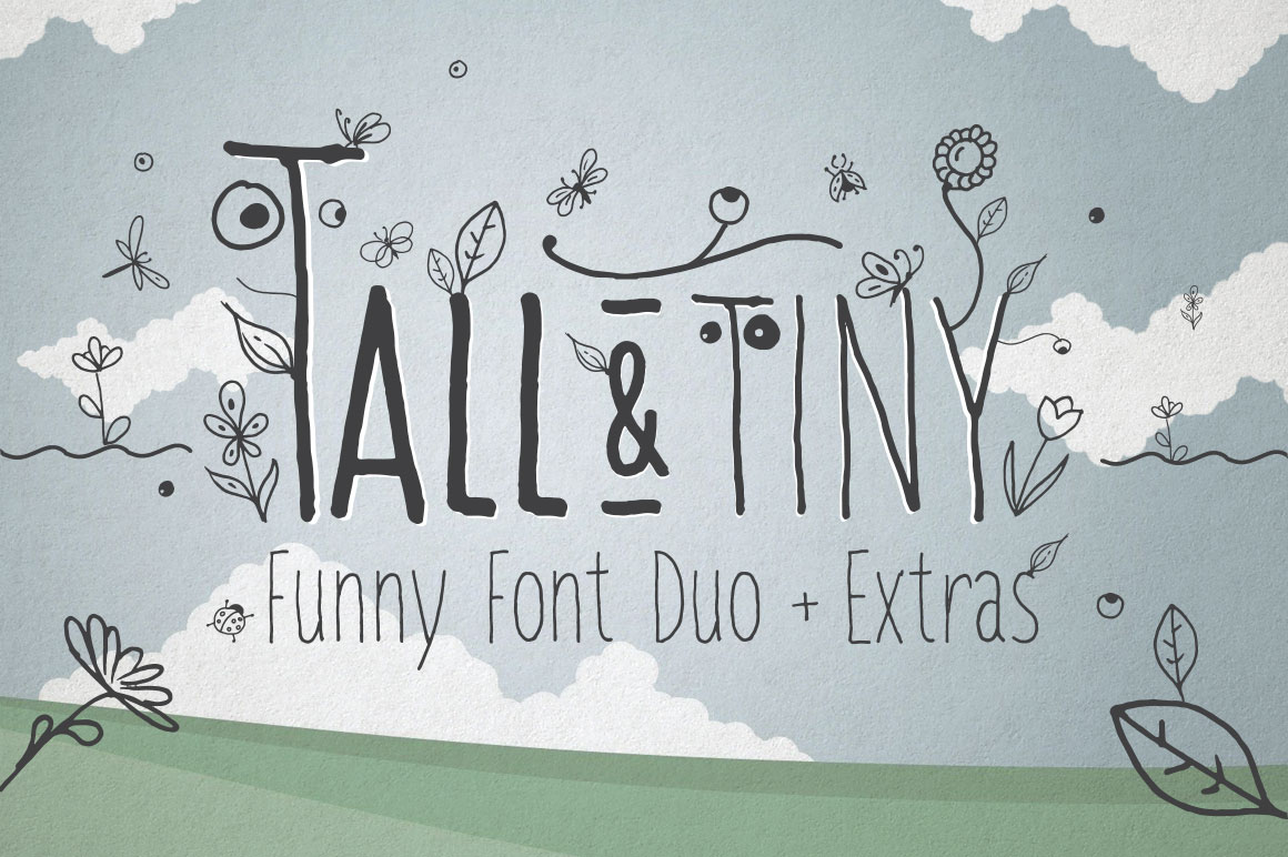 Tall Tiny Font Duo: Playful Script Fonts for Handmade Brands
